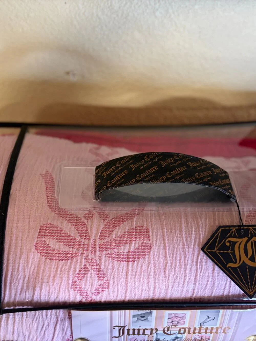 Juicy Couture Rosé Collection Full Queen Bow Bedding Set 4pc NWT Pink